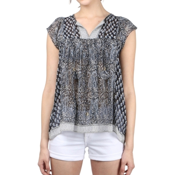 Ulla Johnson Silk Nimes Blouse $275 Peasant Fall Blouse - Picture 1 of 10